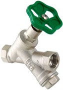 Вентиль прямоточный Valtec 3/4" Вр, с косым фильтром, с невыдвижным шпинделем