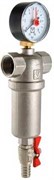 Фильтр промывной Valtec 1/2" Вр, с манометром и дренажным краном, 1000 + 250 мкм