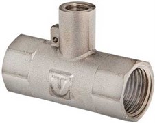 Тройник Valtec для подключения датчика температуры теплосчетчика, Вр, 1/2" х М10 х 1/2"