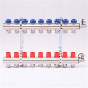 Коллектор для отопления Uni-Fitt, латунный, 9 вых