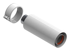 Труба коаксиальная Stout DN60/100, L=1000 мм,уплотнения и хомут в комплекте