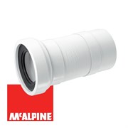 Гофра для унитаза McALPINE с гладким окончание Ф110, длина 230-440мм (WC-F23P)