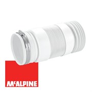Гофра для унитаза McALPINE с металлическим хомутом, вход 97-107, выход 110мм, длина 230-330мм (WC-F23RJ)