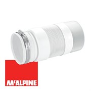 Гофра для унитаза McALPINE с металлическим хомутом, вход 97-107, выход гладкий 110мм, длина 330-760мм (WC-F33PJ)