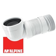 Гофра для унитаза под углом 90° McALPINE, длина 260-450мм (WC-F11R)