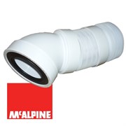Гофра для унитаза под углом 45° McALPINE, длина 315-440мм (WC-F16R)