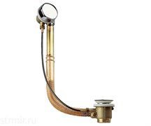 Сифон для ванны полуавтомат латунный с фиксатором без колена Remer (96RR)