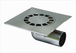 Трап хромированный угловой ф15x15