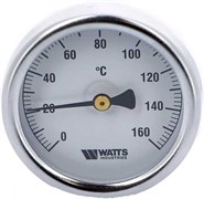 Термометр биметаллический Watts ф 80 мм, гильза 75 мм, t 160°