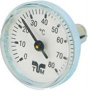 Термометр биметаллический Tiemme ф 40 мм, t 80°, для коллекторных групп