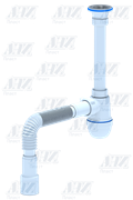Сифон для раковины Ани Пласт 1 1/2" x 40 с гофрой 40/50 (C0115)