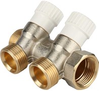 Коллектор Stout регулирующий 3/4" (Вр-Нр), 2 вых х 3/4" Нр, под евроконус