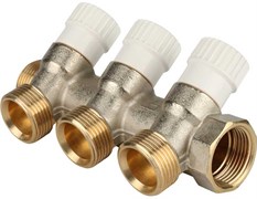 Коллектор Stout регулирующий 3/4" (Вр-Нр), 3 вых х 3/4" Нр, под евроконус