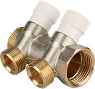 Коллектор Stout регулирующий 1" (Вр-Нр), 2 вых х 3/4" Нр, под евроконус
