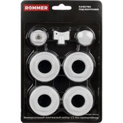 Монтажный комплект для радиатора отопления Rommer 1/2", без кронштейнов