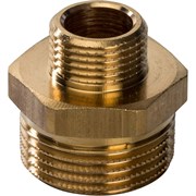 Ниппель переходной НН латунный Stout 3/4" x 3/8"