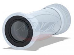 Гофра для унитаза армированная Ани Пласт Ф110, длина 280-575мм (арт.K928)