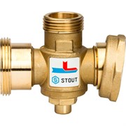 Термостатический смесительный клапан Stout G 1 1/2"M-G 1 1/2"F-G 1" M, 70°С