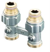 Мультифлекс Oventrop прямой, multiflex F, запорно-присоединительный R1/2"НГ x G3/4"НР (1015883)