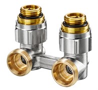 Мультифлекс Oventrop угловой, multiflex F, запорно-присоединительный R1/2"НГ x G3/4"НР (1015884)