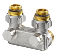 Мультифлекс Oventrop угловой перекрестный c функцией отключения 1/2"ВР x 3/4"НР (1016463)