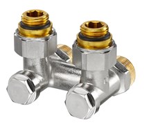 Мультифлекс Oventrop угловой, multiflex V, запорно-присоединительный R1/2"НГ x G3/4"НР (1016292)