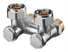 Мультифлекс Oventrop угловой, multiflex V, запорно-присоединительный G3/4"НГ x G3/4"НР (1016242)