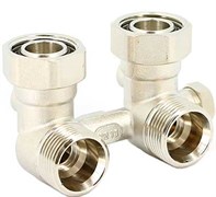 Мультифлекс Uni-Fitt для 1-трубной системы, угловой, с байпасом, 3/4"ЕК
