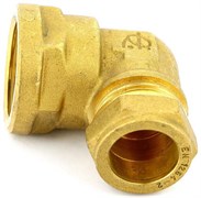 Угольник компрессионный для медных труб Tiemme ВР 22 х 3/4"