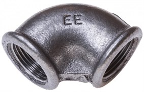 Угол 90° ЕЕ черный ВР 1"