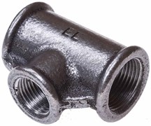 Тройник ЕЕ переходной ВР 3/4" х 1/2" х 1/2", черный