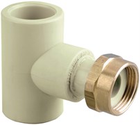 Тройник Pipelife Instaplast с накидной гайкой и пластиковым штуцером 25x1"