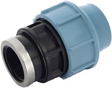 Муфта компрессионная для ПНД труб пластиковая Unidelta ВР 63" х 1 1/2"