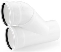 Отвод параллельный Rehau Raupiano Plus канализационный 110 x 110