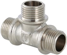 Тройник латунный никелированный НН Valtec 1/2"