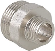 Ниппель переходной латунный никелированный НН Valtec 1 1/4" x 1/2"