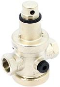 Редуктор давления Uni-fitt 1/2", под аксиальный манометр, никелированный