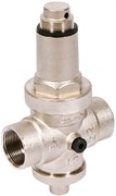 Редуктор давления Uni-fitt 1 1/4", под аксиальный манометр, никелированный