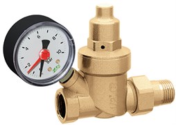 Мини-редуктор давления Far 3/4", с манометром, латунный, FA 286534