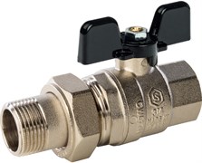 Кран шаровый Stout SVB НВ с накидной гайкой (бабочка) 3/4"
