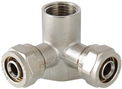 Водорозетка проходная ВР обжимная для мeталлопластиковых труб Valtec 16 x 1/2"