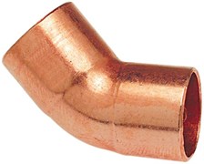 Отвод медный для кондиционирования 45° двухраструбный 1 1/8"