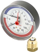 Термоманометр аксиальный Uni-Fitt 1/2", 6 бар, 80 мм