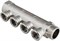 Коллектор Valtec нерегулируемый 3/4" (Вр-Нр), 3 вых х 1/2" Вр, межосев. рас. 36 мм - фото 32444